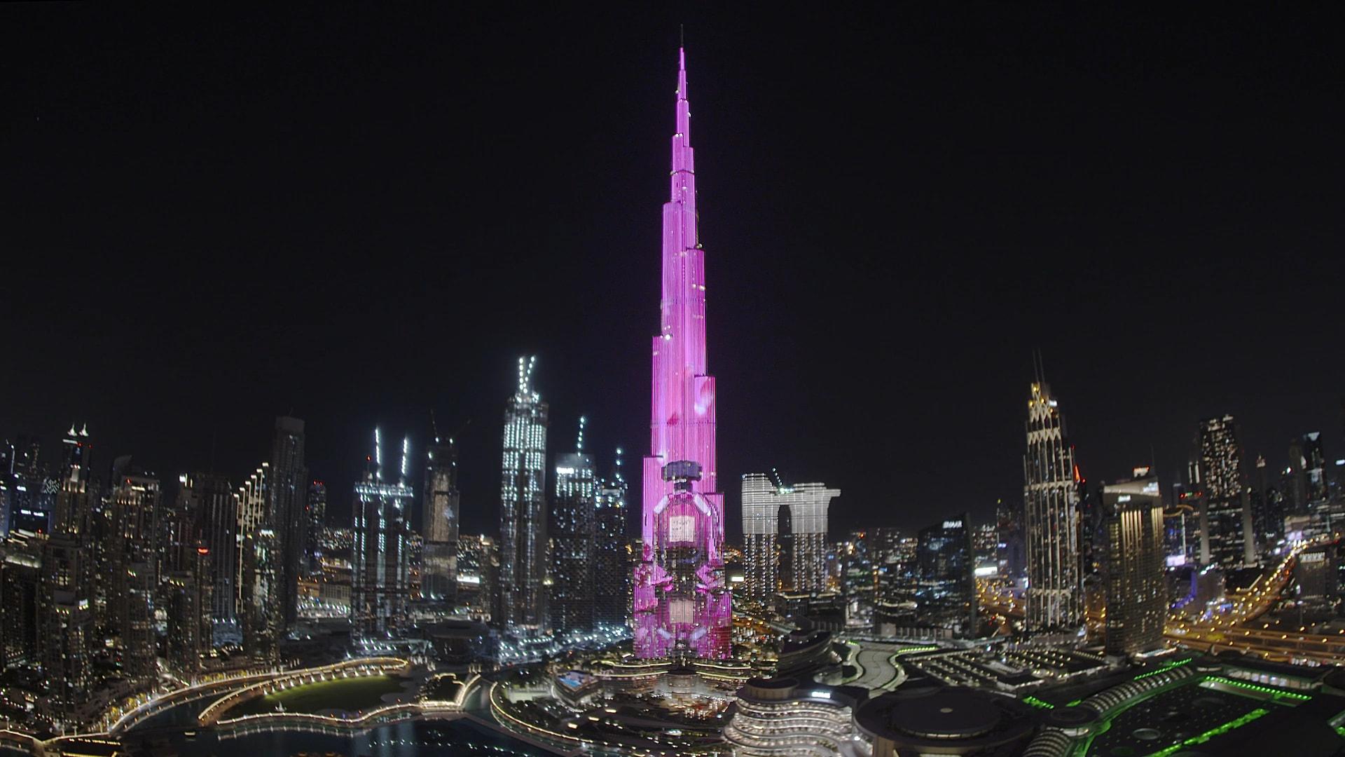 A sense-ational new fragrance was launched on Burj Khalifa last night